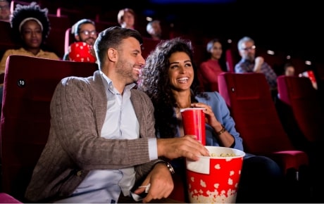 couple in a movie theater