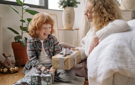 daughter with a gift
