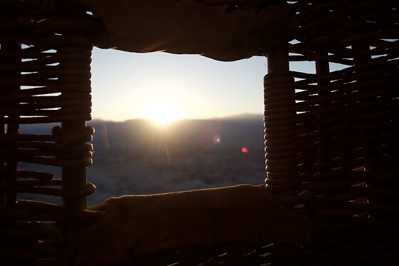 Balloon Flight Sunrise Over the Mojave Desert