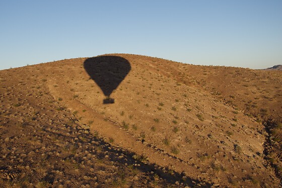 Balloon Flight Sunrise Over the Mojave Desert