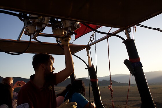 Balloon Flight Sunrise Over the Mojave Desert