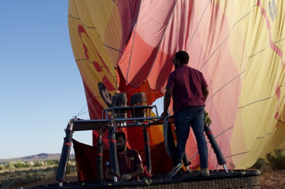 Balloon Flight Sunrise Over the Mojave Desert