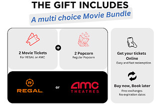 Movie Night: AMC or Regal - 2 tickets + 2 popcorn