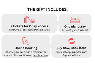 Puy du Fou in France - 2 Tickets + One Night Stay