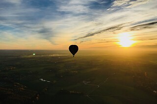 Balloon Flight Sunrise Over the Mojave Desert