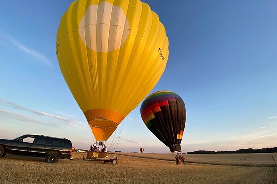 Balloon Flight Sunrise Over the Mojave Desert