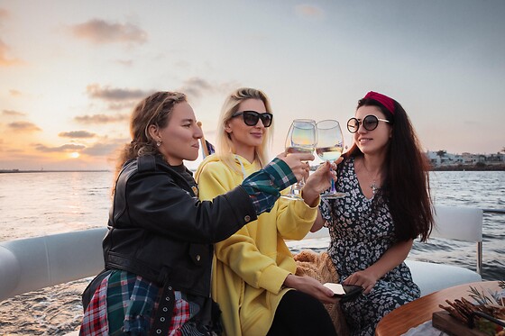 Marina del Rey: Luxury Boat Cruise with Wine & Charcuterie for 4 people