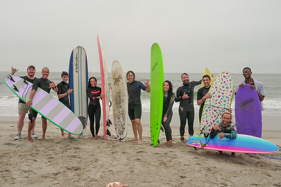 1-hour beginner private surf lesson at Surfs Up NY