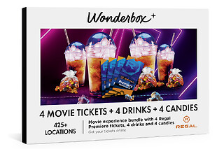 REGAL Movie Bundle - 4 tickets + 4 drinks + 4 candies