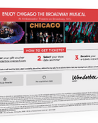 Chicago The Musical - 2 Tickets