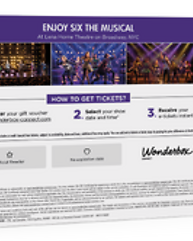 Six The Musical - 2 Tickets