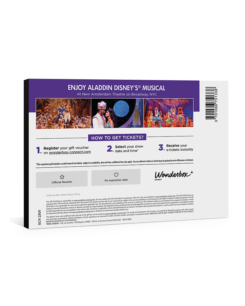 Aladdin The Broadway Musical - 2 Tickets
