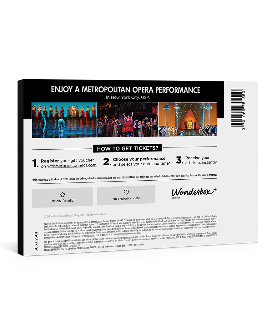 The Metropolitan Opera New York - 2 Tickets