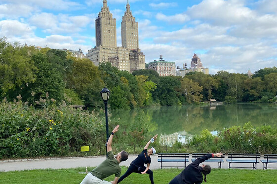 Central Park Bike Ride and Yoga for 4 people